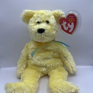 Ty Beanie Baby - SHERBET the Bear (Yellow Version) 8.5" MWMTs Stuffed Animal Toy